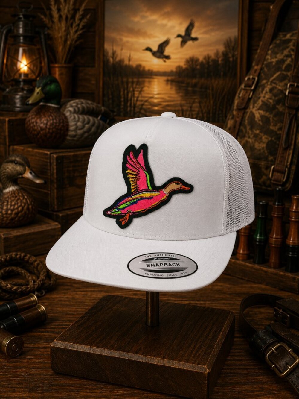 Black Pond Hat Co. Duck Hunt Flat Bill Trucker Mesh Snapback